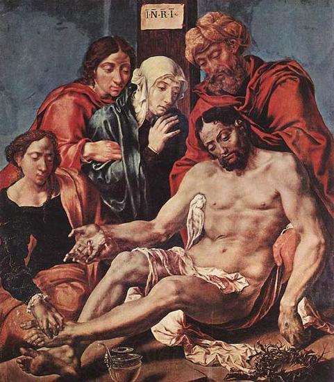 HEEMSKERCK, Maerten van Lamentation of Christ Spain oil painting art